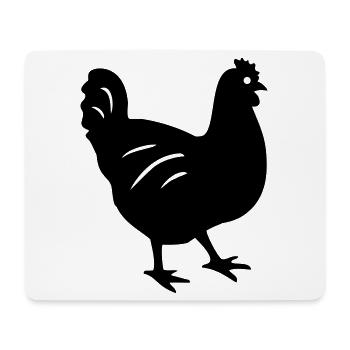 huhn vogel geschenk - Mousepad (Querformat) - Weiß - Vorne