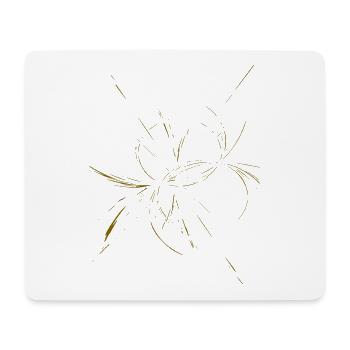 Goldene Linienkaskade - Mousepad (Querformat) - Weiß - Vorne