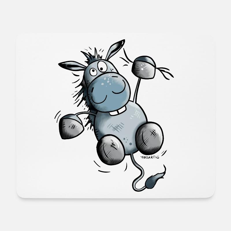 Esel hängt ab - Mousepad (Querformat) - Weiß