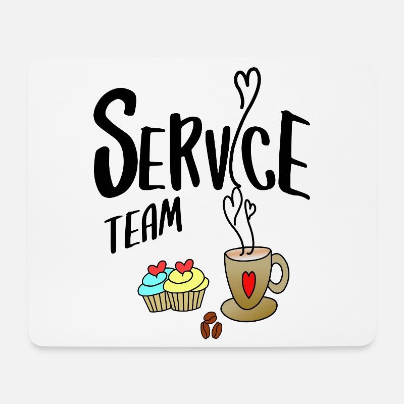 Service Team - Mousepad (Querformat) - Weiß