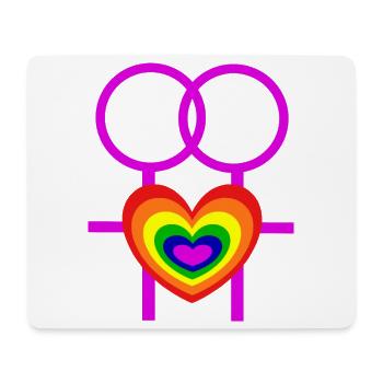 lesbisch Frauen weibliche Symbole CSD - Mousepad (Querformat) - Weiß - Vorne