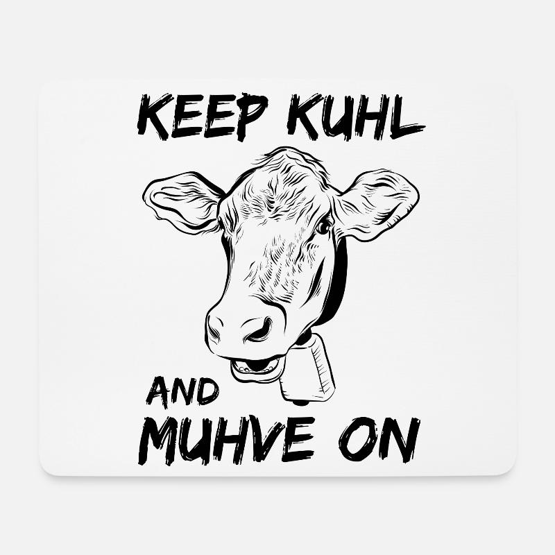Kuh Kühe - Mousepad (Querformat) - Weiß