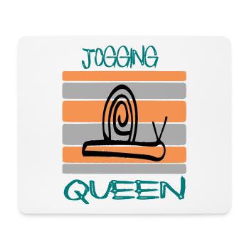 Jogging Queen / Fitness / Sprüche / Trend - Mousepad (Querformat) - Weiß - Vorne