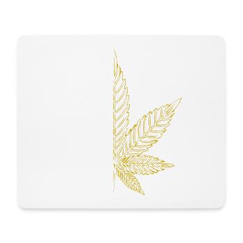 Vegetarier / Cannabis / Cannabisblatt / Hanf - Mousepad (Querformat) - Weiß - Vorne