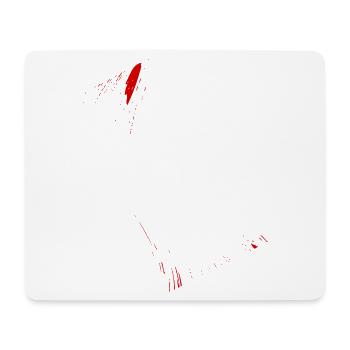 Taches abstraites / ligne / rouge / motif / nature - Tapis de souris (format paysage) - blanc - Devant