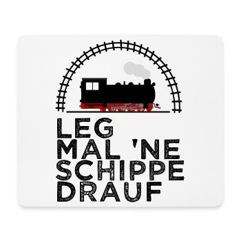 Dampflok Schiene Schippe drauf Kohle - Mousepad (Querformat) - Weiß - Vorne