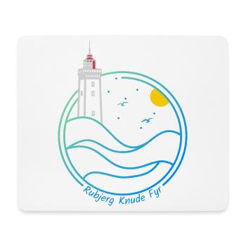 Lighthouse Rubjerg Knude on the dune in Denmark - Mouse Pad (horizontal) - white - Front