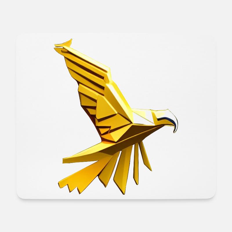 Golden Eagle - Mousepad (Querformat) - Weiß