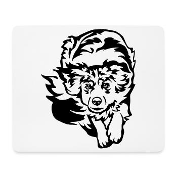 Australian Shepherd - Mouse Pad (horizontal) - white - Front