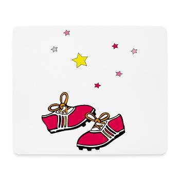 Chaussures de football, stars - Tapis de souris (format paysage) - blanc - Devant