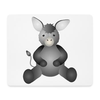 goldiger grauer Esel für Tierfreunde ein Must Have - Mousepad (Querformat) - Weiß - Vorne