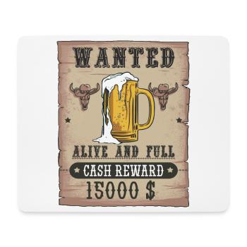 La bière voulait un design amusant pour les buveurs de bière - Tapis de souris (format paysage) - blanc - Devant