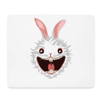 Tête de Lapin Blanc - Tapis de souris (format paysage) - blanc - Devant