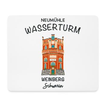 Schwerin, Wasserturm auf dem Weinberg - Mousepad (Querformat) - Weiß - Vorne