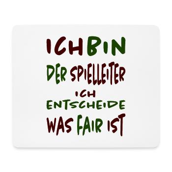 Mein Spiel, meine Regeln - Spielleiter T-Shirt - Mousepad (Querformat) - Weiß - Vorne