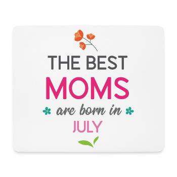 Die besten Mütter werden im Juli geboren - Mousepad (Querformat) - Weiß - Vorne