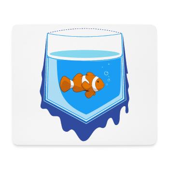 Poisson de poche - Tapis de souris (format paysage) - blanc - Devant