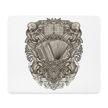 Styrian Harmonica Vintage Illu | ZiachON! - Mouse Pad (horizontal) - white - Front