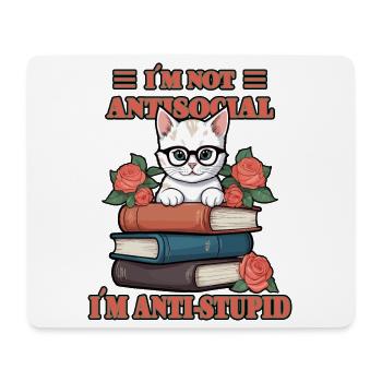 Clever Cat - Mouse Pad (horizontal) - white - Front