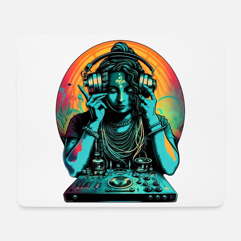 Goddess DJ - Mouse Pad (horizontal) - white