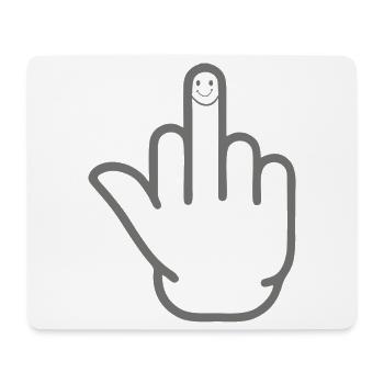 Mittelfinger - Mousepad (Querformat) - Weiß - Vorne