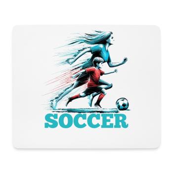 Soccer Mom Fußball Geschenk - Mousepad (Querformat) - Weiß - Vorne