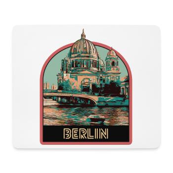 Blick auf den Berliner Dom und die Spree - Mousepad (Querformat) - Weiß - Vorne