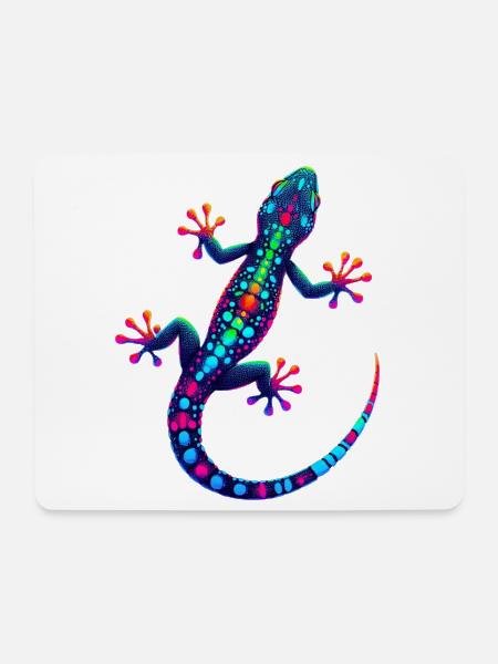 Gecko - Mousepad (Querformat) - Weiß