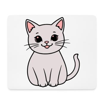 gray kitten - Mouse Pad (horizontal) - white - Front