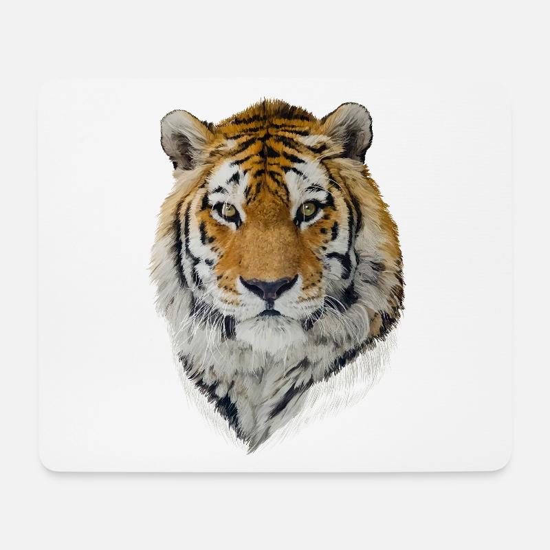 Tiger - Mouse Pad (horizontal) - white