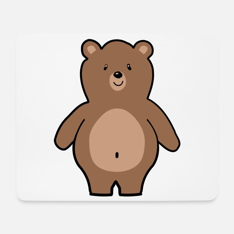 Bär - Mousepad (Querformat) - Weiß