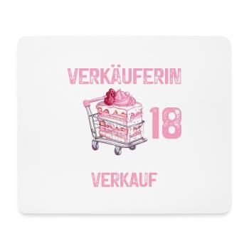 Verkäuferin 18 Geburtstag Verkauf 18 Jahre Spruch - Mousepad (Querformat) - Weiß - Vorne