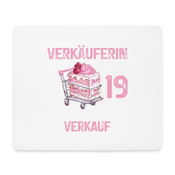 19 Geburtstag Verkäuferin Verkauf 19 Jahre Spruch - Mousepad (Querformat) - Weiß - Vorne