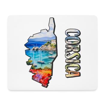 Watercolor Map Corsica - Mouse Pad (horizontal) - white - Front