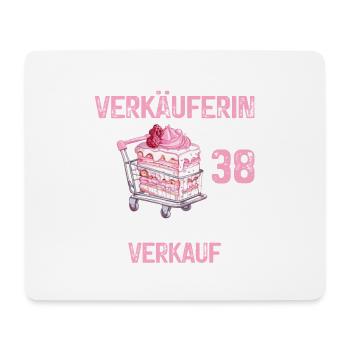 38 Geburtstag Verkäuferin 38 Jahre Verkauf Spruch - Mousepad (Querformat) - Weiß - Vorne