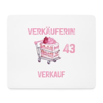 Verkäuferin 43 Geburtstag 43 Jahre Beruf Spruch - Mousepad (Querformat) - Weiß - Vorne