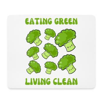Vegetarier, grün essen, sauber leben - Mousepad (Querformat) - Weiß - Vorne