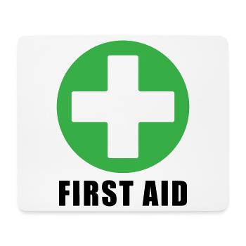 First Aid Medical Cross Sicherheitssymbol Vektor-Symbol - Mousepad (Querformat) - Weiß - Vorne