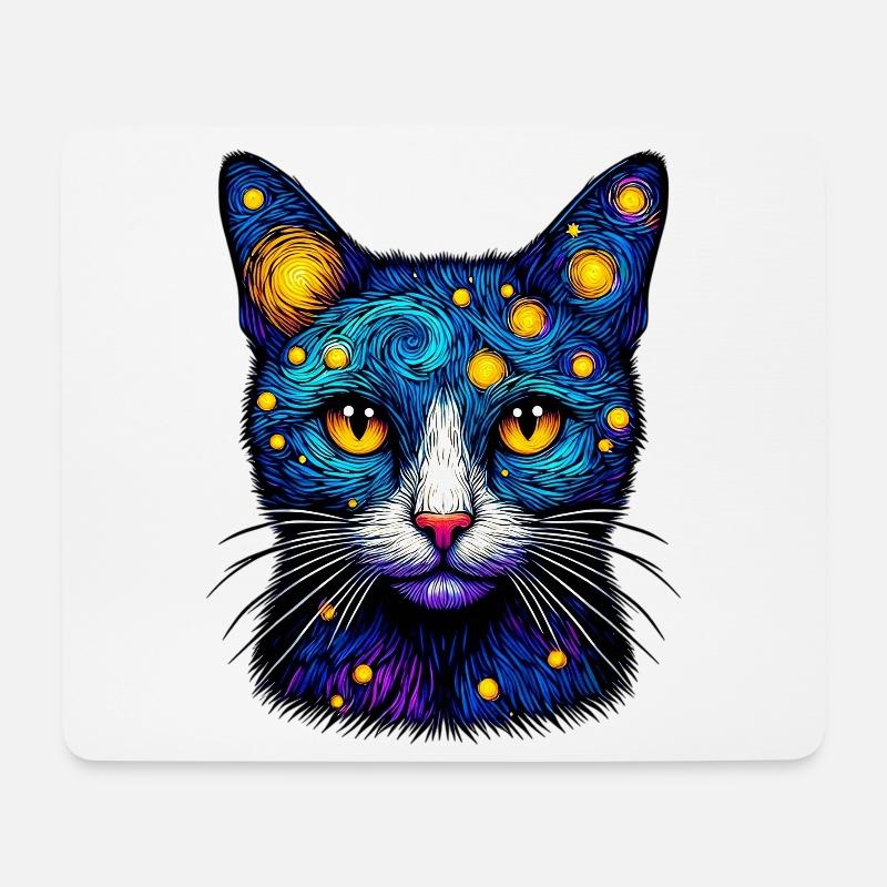 Katze - Mousepad (Querformat) - Weiß