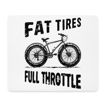 Fat bike, Fat bike, Fat Tire, Conception à plein régime - Tapis de souris (format paysage) - blanc - Devant