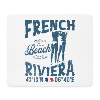 Beach design, French Riviera, summer atmosphere - Mouse Pad (horizontal) - white - Front