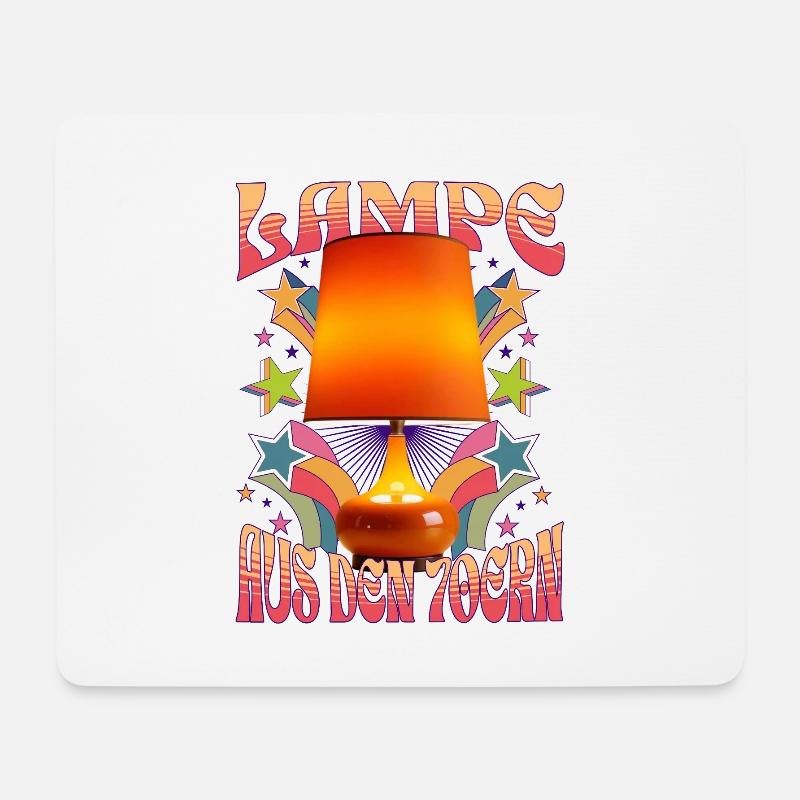 Möbelstück - Lampe aus den 70ern - Mousepad (Querformat) - Weiß