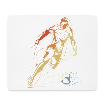 Vintage Soccer Player Sketch - Mouse Pad (horizontal) - white - Front