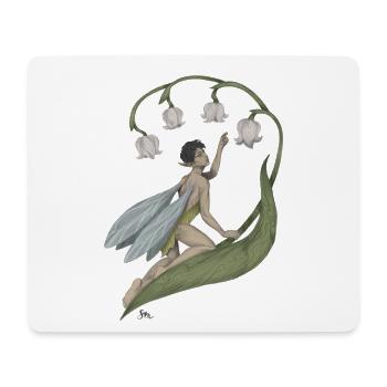 Pixie with lily of the valley - Mouse Pad (horizontal) - white - Front
