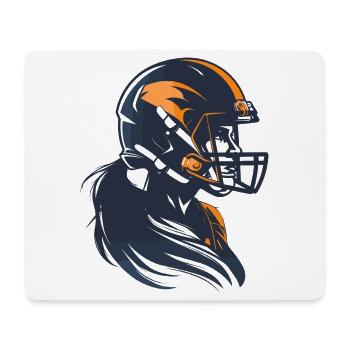 Footballeur - Tapis de souris (format paysage) - blanc - Devant