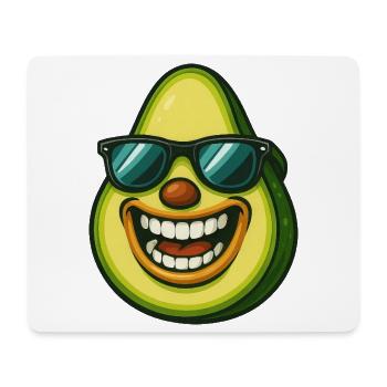 Coole Avocado mit Sonnenbrille Sommer Veggie Spaß - Mousepad (Querformat) - Weiß - Vorne