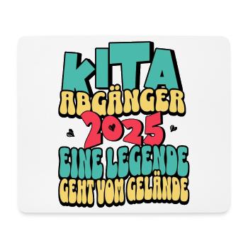 Kita Abgänger 2025 | Eine Legende geht vom Gelände - Mousepad (Querformat) - Weiß - Vorne