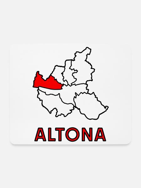 Altona, Stadtteil in Hamburg - Mousepad (Querformat) - Weiß