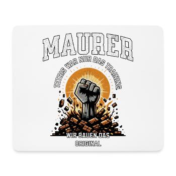 Maurer Maurermeister Geselle Lehrling - Mousepad (Querformat) - Weiß - Vorne