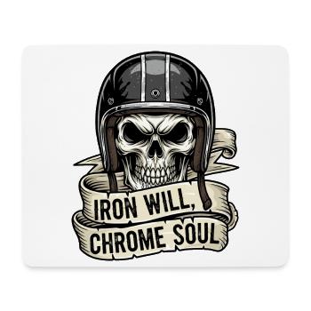 Iron Will, Chrome Soul - Mouse Pad (horizontal) - white - Front